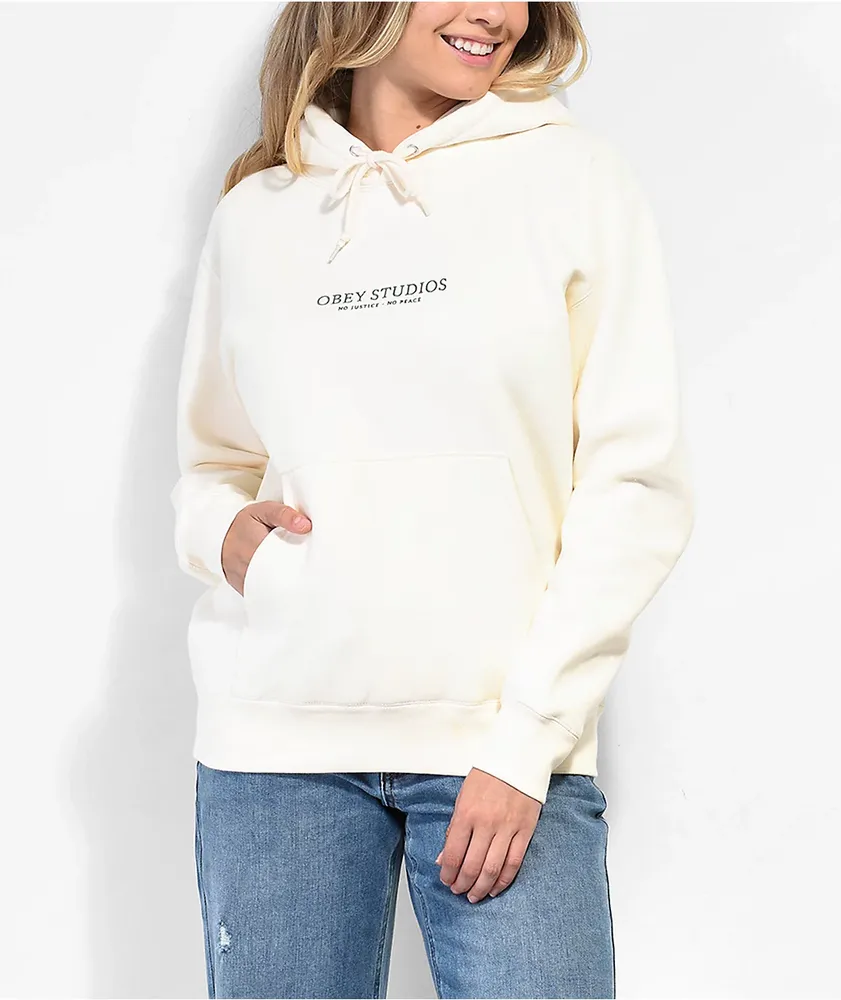 White obey hoodie 2025