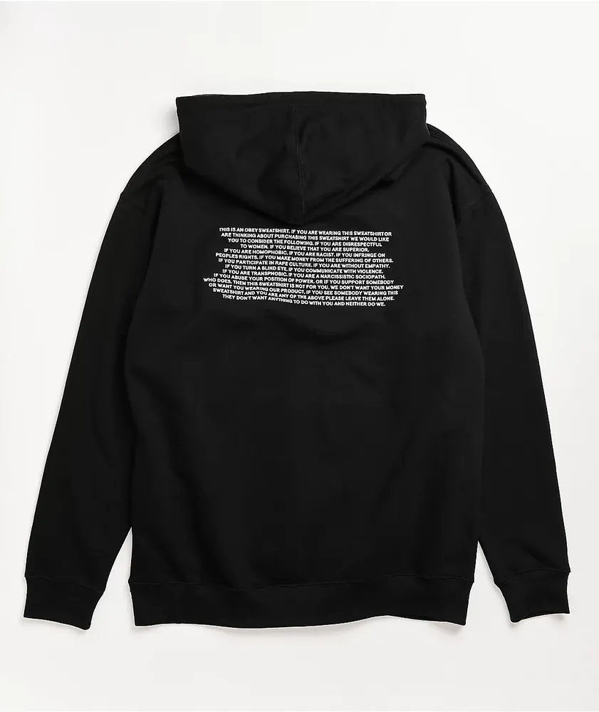 Obey This Sweatshirt Black Hoodie Vancouver Mall