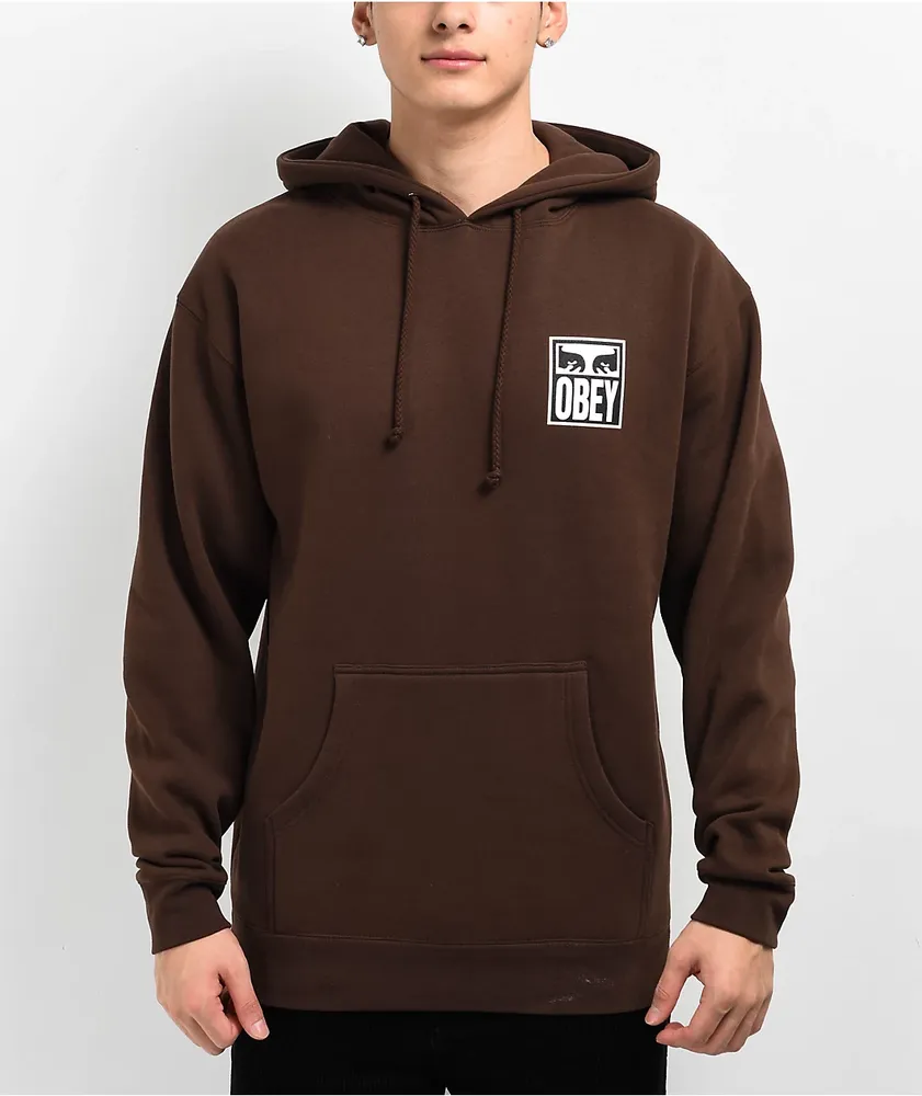 Obey brown hoodie clearance