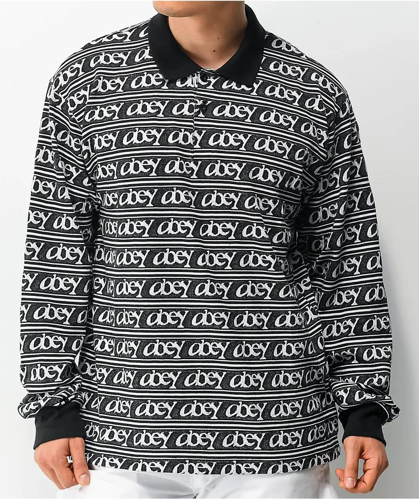 Obey polo store long sleeve