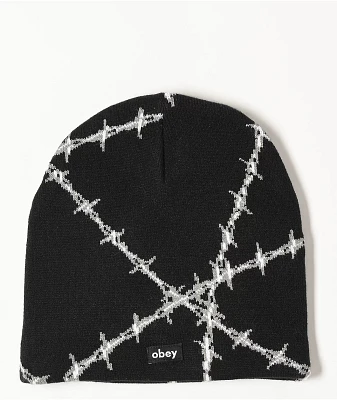 Obey Peeking Black Skully Beanie | Mission Valley