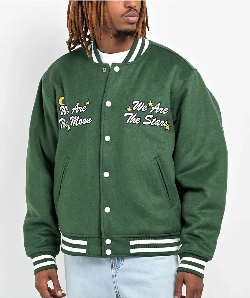 Obey Wizard Black Varsity Jacket | Arden Fair