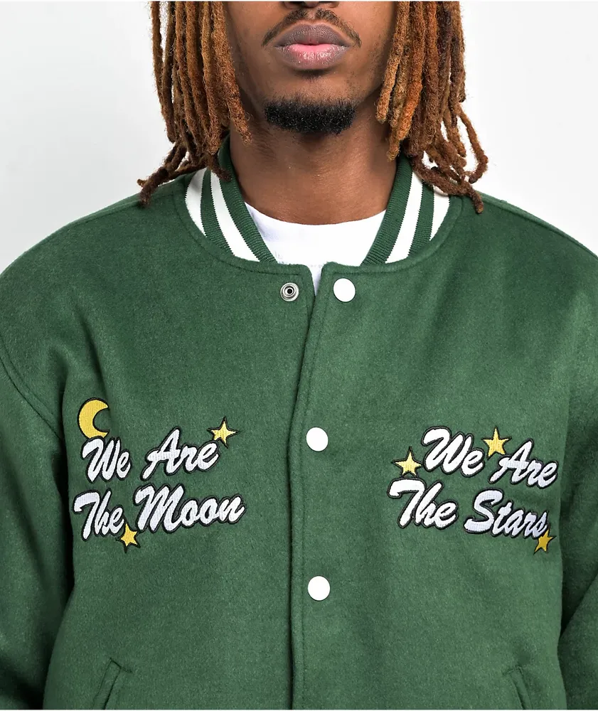 Obey Wizard Black Varsity Jacket | Arden Fair