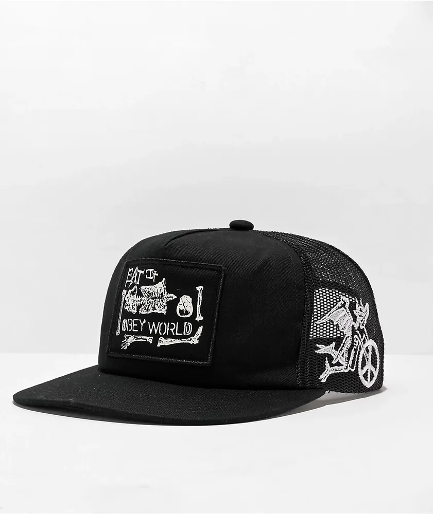 All black strapback hat new arrivals