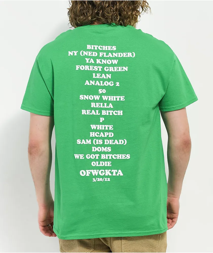 Odd Future 10 Year Anniversary Face Green T-Shirt at