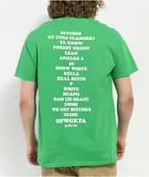 Odd Future 10 Year Anniversary Face Green T-Shirt | MainPlace Mall