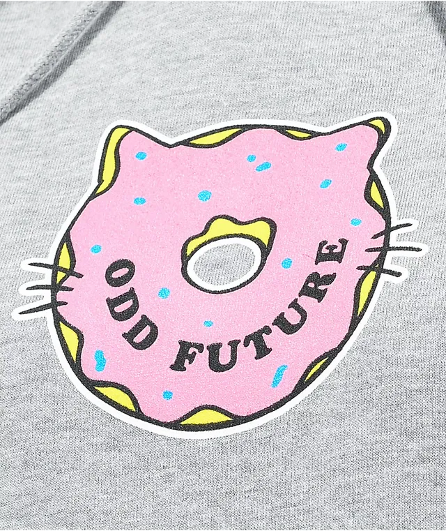 Odd Future Donut Cat Grey Hoodie CoolSprings Galleria