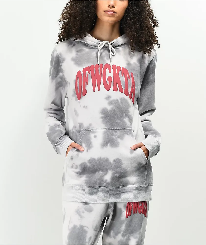 Grey tie dye hoodie store