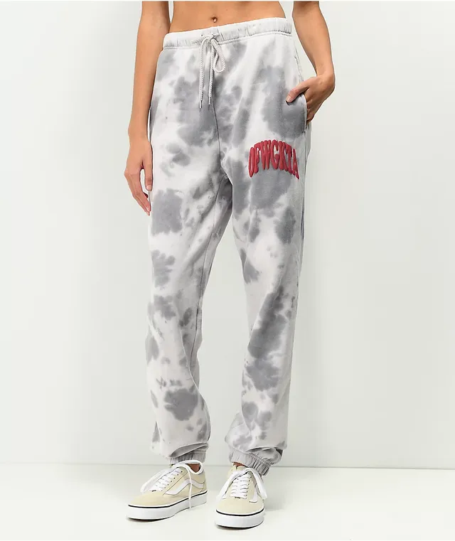 Light grey tie dye sweatpants discount