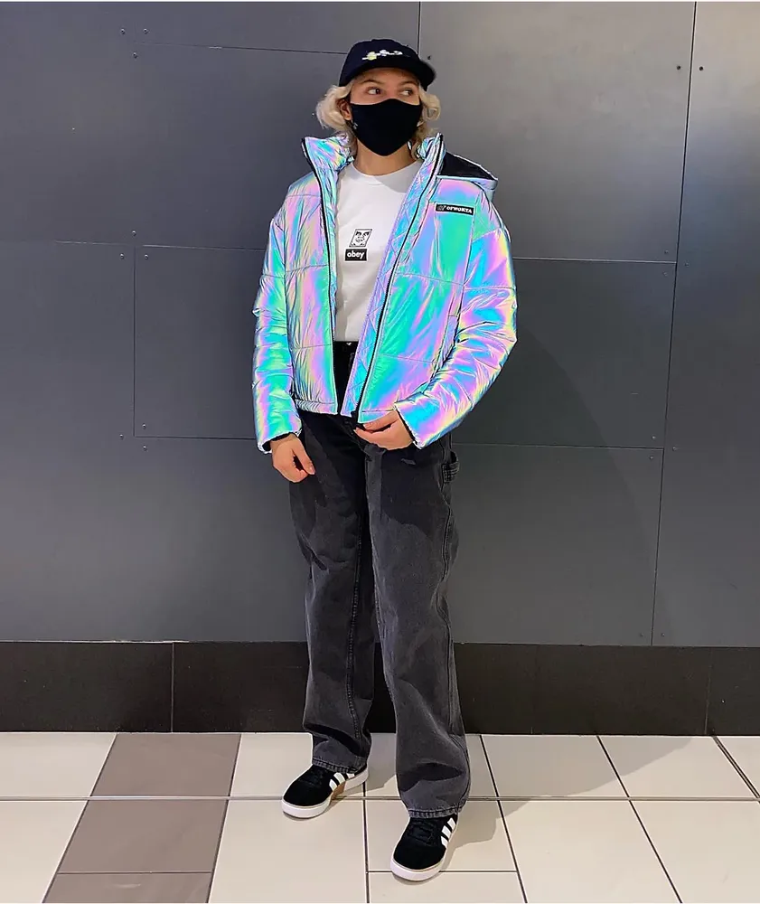 Blue iridescent jacket sale