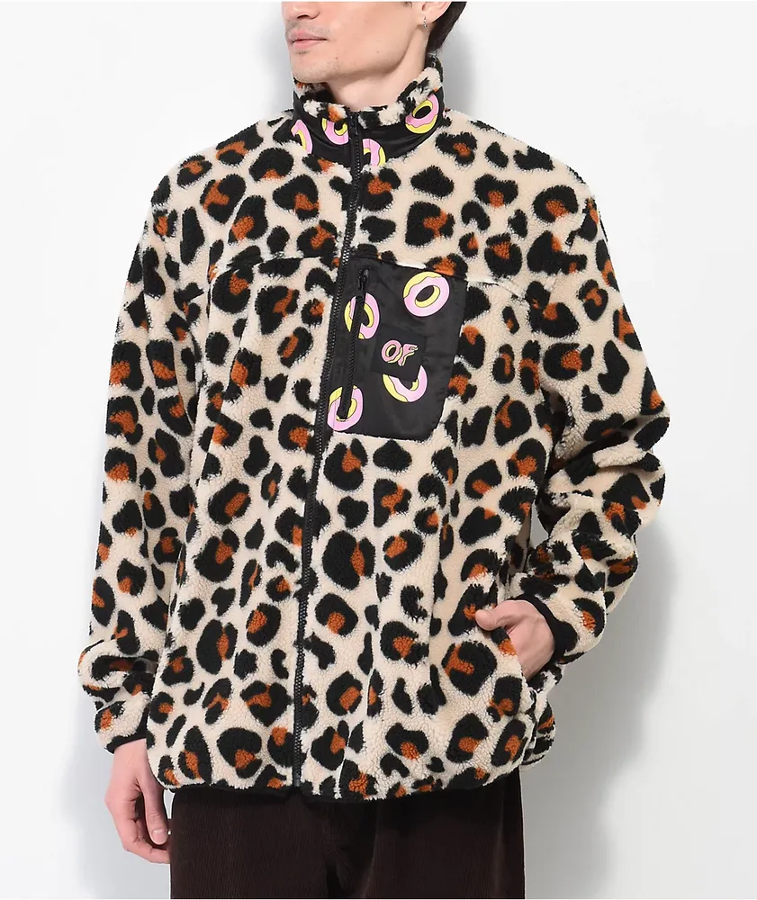 Leopard print fleece jumper sales