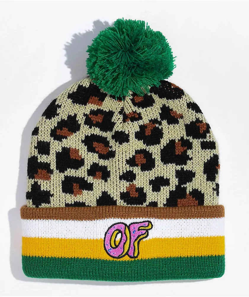 Adidas originals pom leopard beanie sales