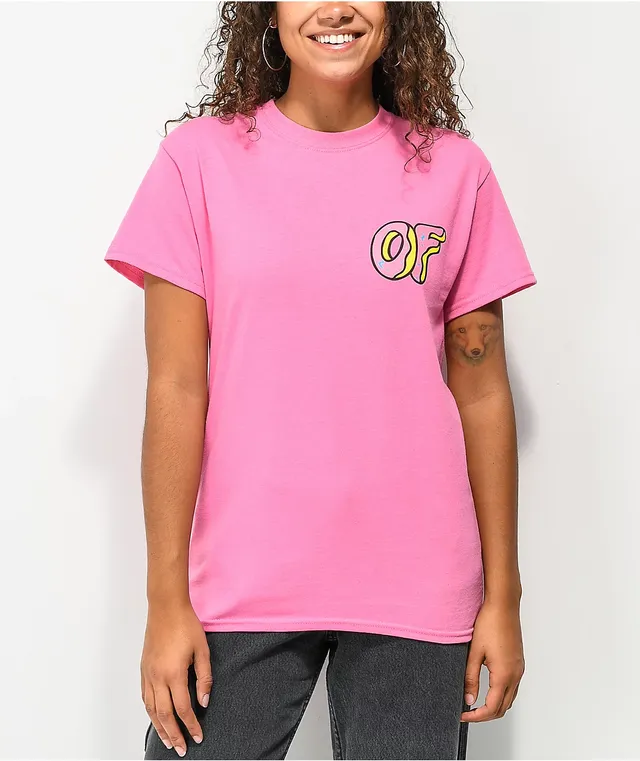 Pink logo discount t shirt