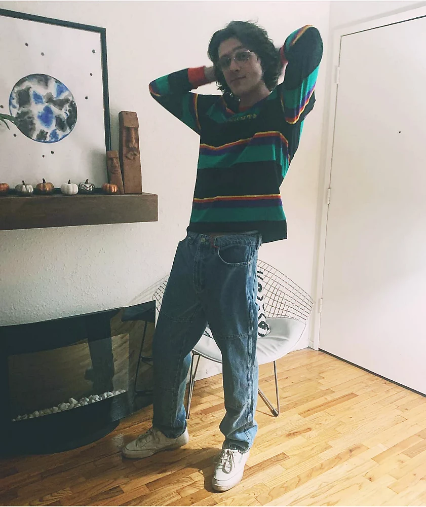 Odd Future Multi Stripe Black Long Sleeve Knit Shirt at Mall
