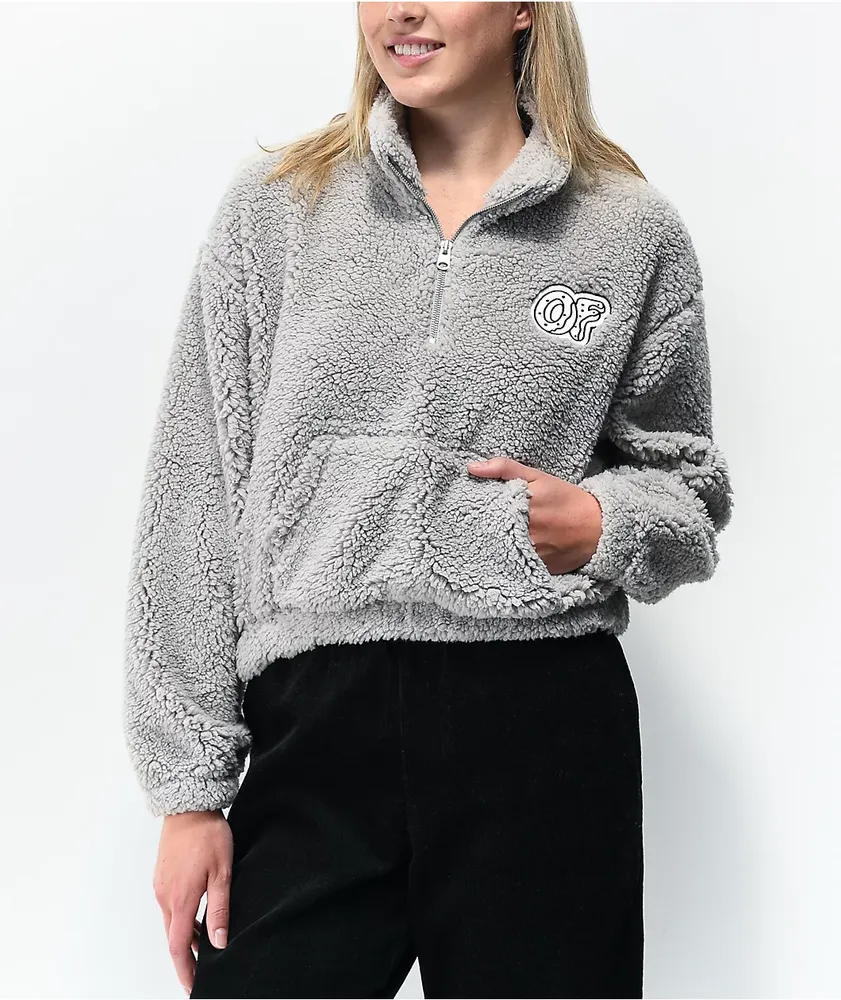 Grey sherpa sales sweatshirt