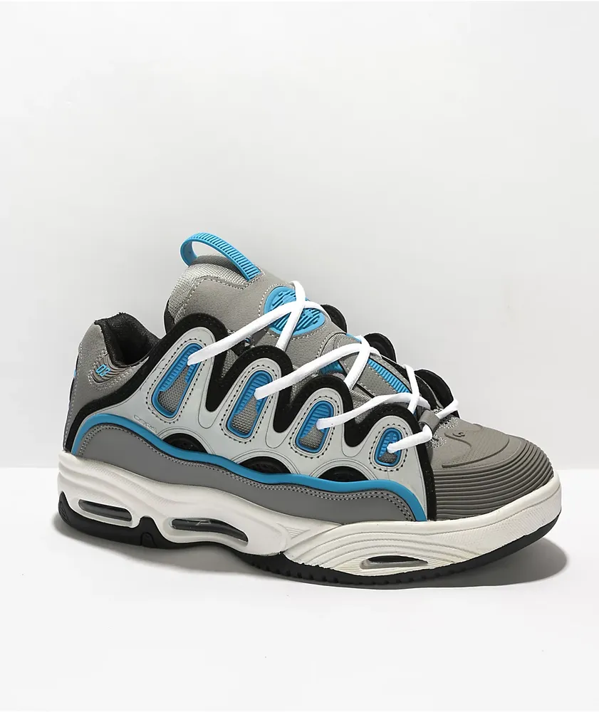Chaussures De Skate Osiris D3 Vintage (2015) - Taille US 10.5 / EU 44 / UK 9.5 - Noir, Gris, Cyan - Neuf Avec Boîte