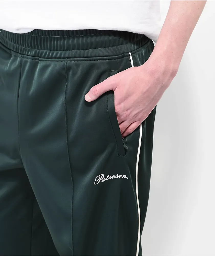 Dark green track pants online