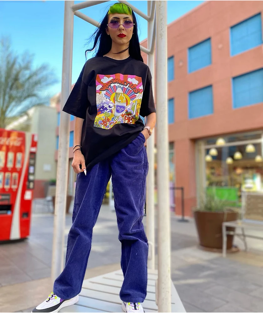 Paterson Wide Leg Navy Corduroy Skate Pants | MainPlace Mall