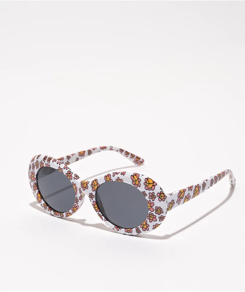 White floral sunglasses outlet