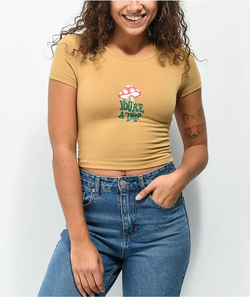 Peacocks cropped jeans top
