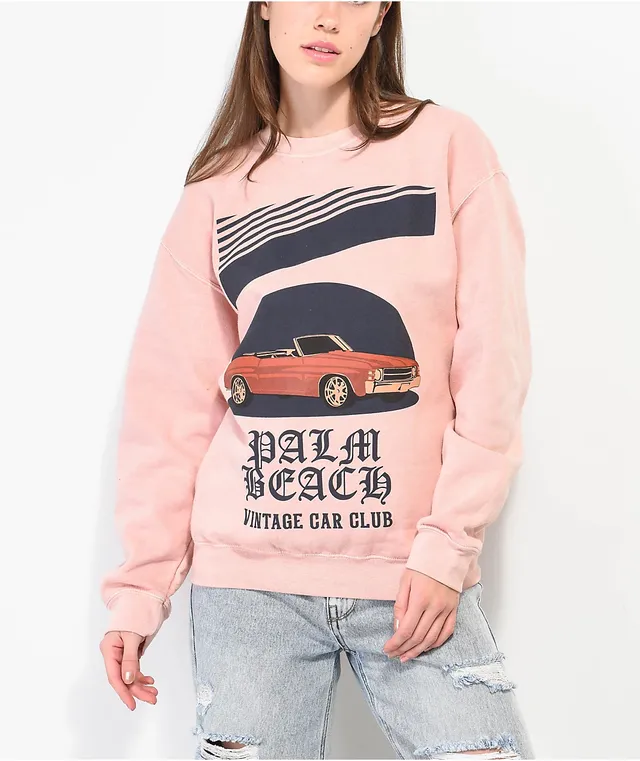 Coral crewneck sweatshirt on sale