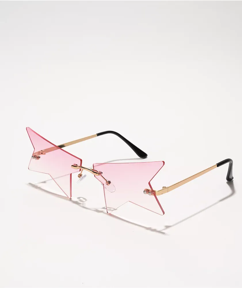 Half Star Colorless Empyre Pink Half Star Sunglasses | Hamilton Place