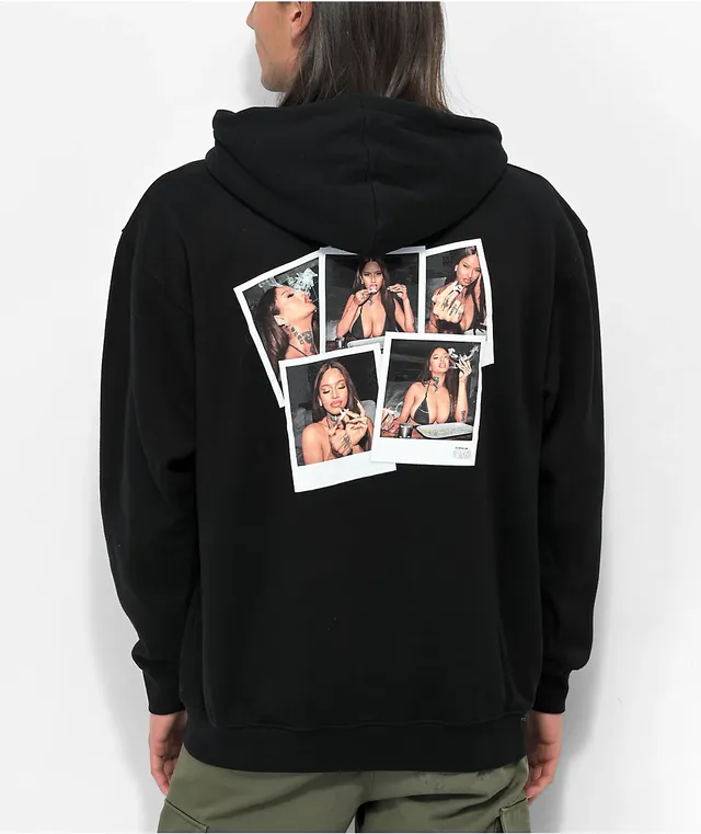 Black by popular demand crop hoodie online