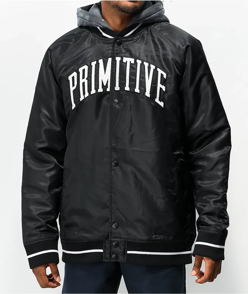 Primitive 2Fer Collegiate Black Hooded Coaches Jacket Dulles