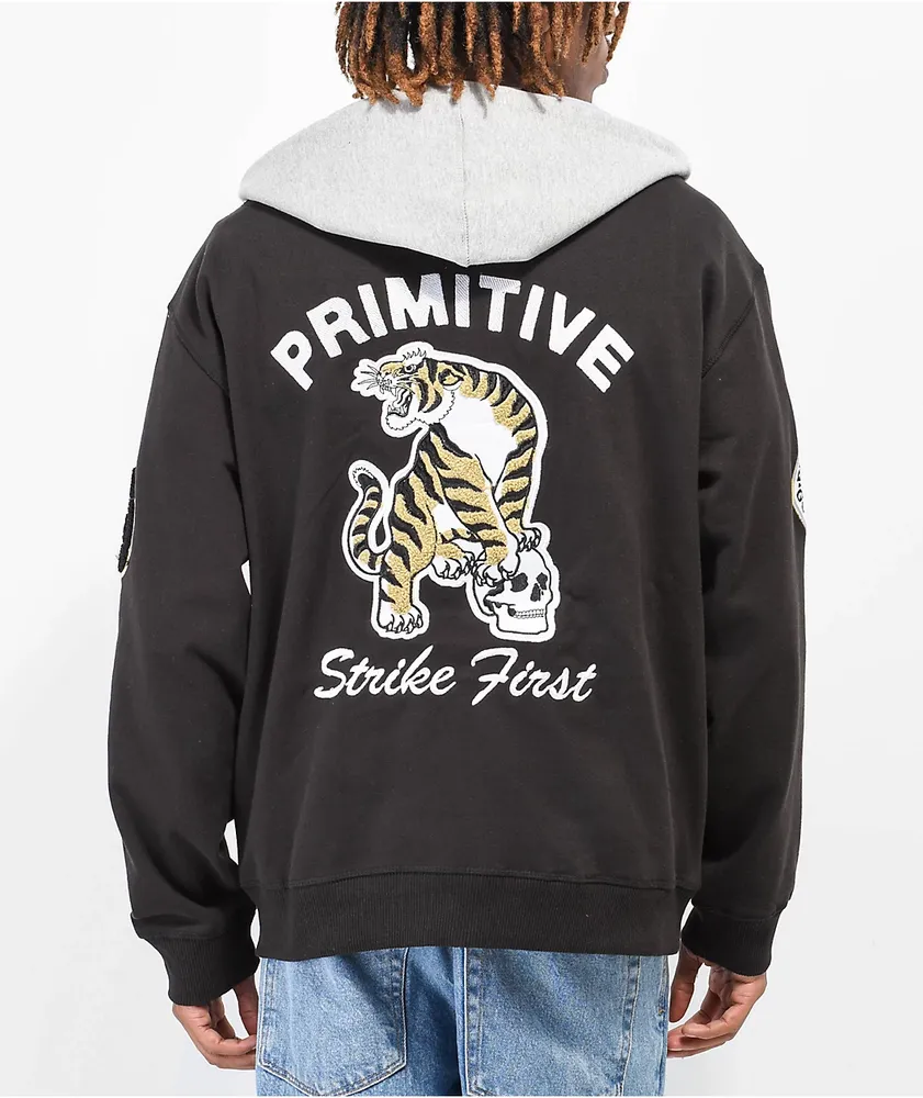 Primitive Alumni Black Zip Hoodie Dulles Town Center