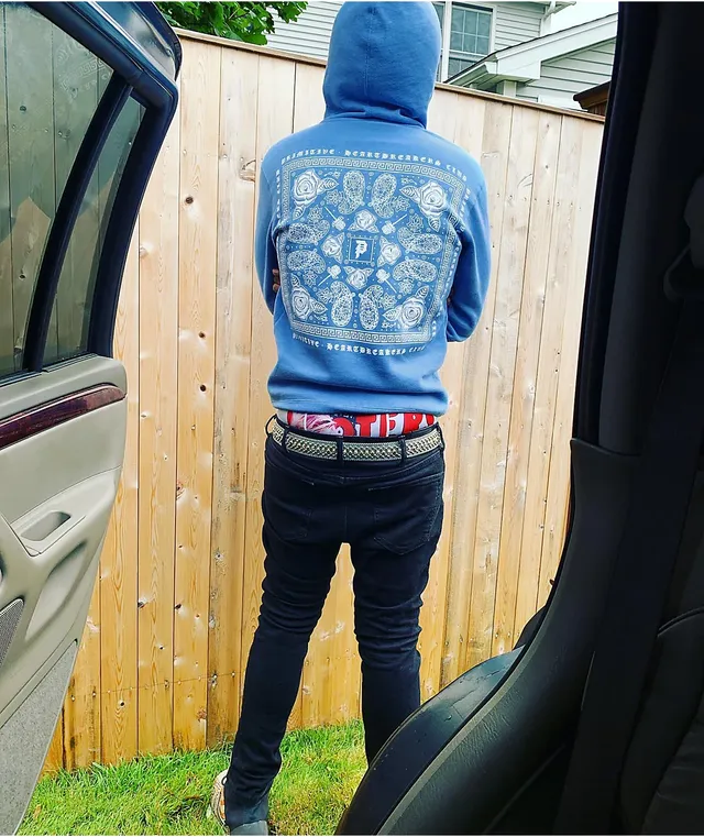 Blue shop primitive hoodie