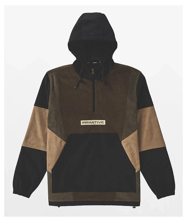 Primitive Block II Brown Corduroy Anorak Jacket at Hamilton Place