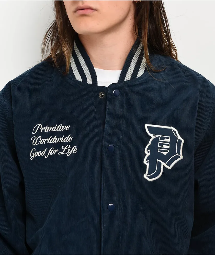 Corduroy letterman jacket online