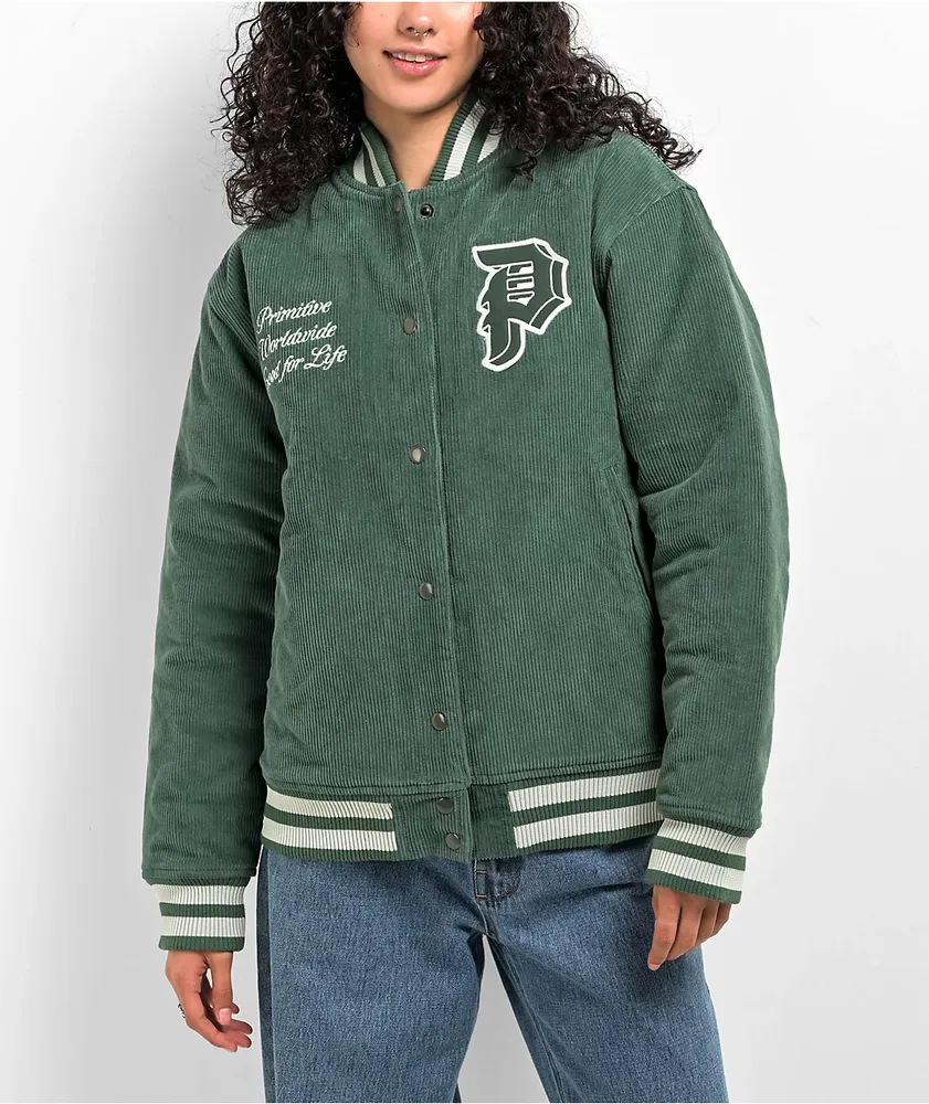 NORIKO極美品*ホコモモラ* 若草グリーン*ナイロンジャケット Primitive Bradford Green Corduroy Varsity Jacket at Hamilton Place