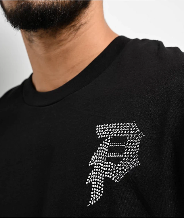 Primitive Dice Rhinestone Heavyweight Black T-Shirt | Dulles Town