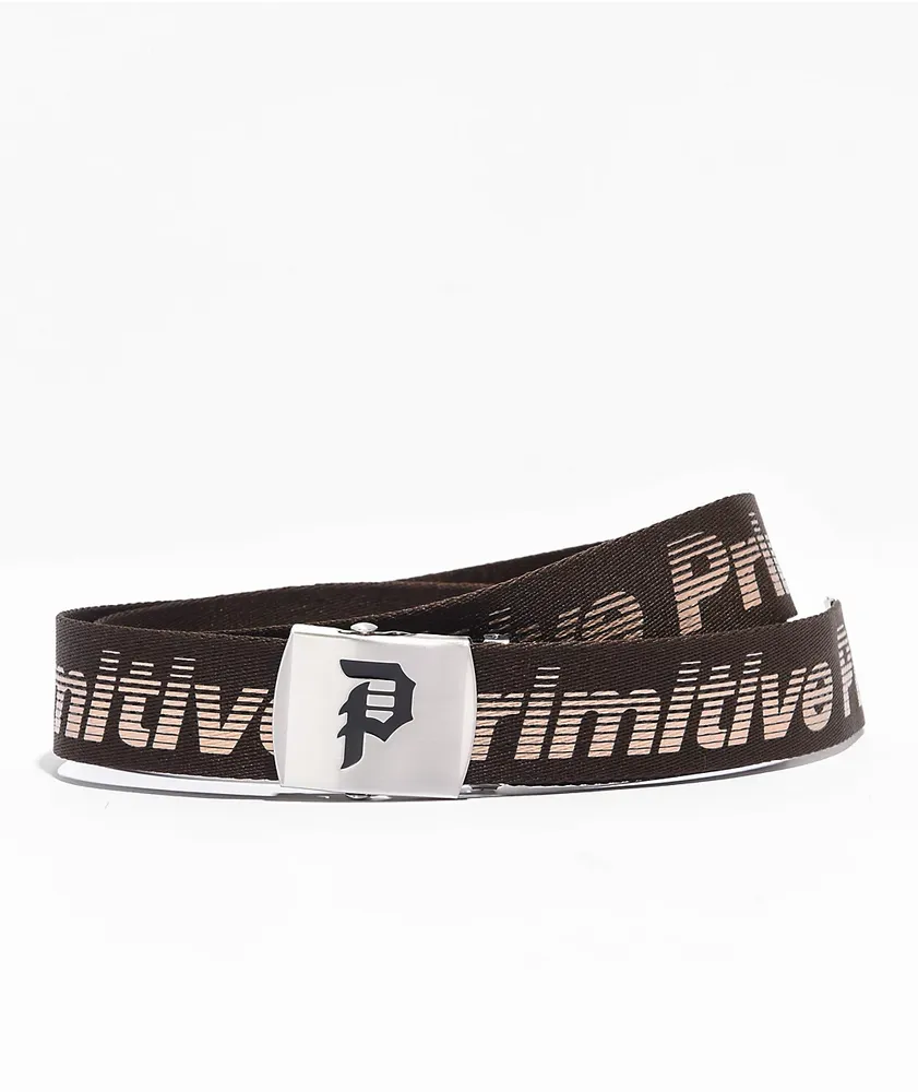 Primitive Razor Brown Web Belt Pueblo Mall