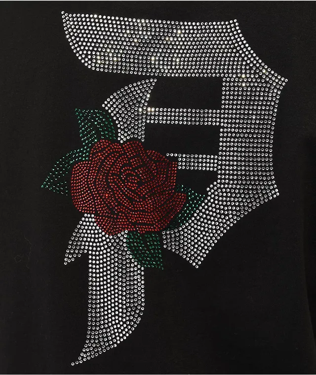*p(R)ojectR®　Heart P Logo Rhinestone半袖Ｔ Primitive Rhinestone Dirty P Black T-Shirt | Liberty Center