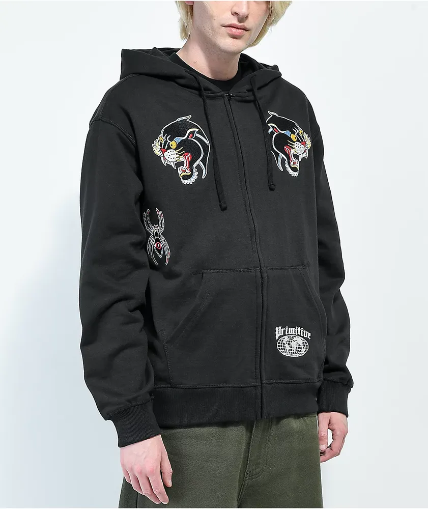 Primitive Streets Black Zip Hoodie | Arden Fair