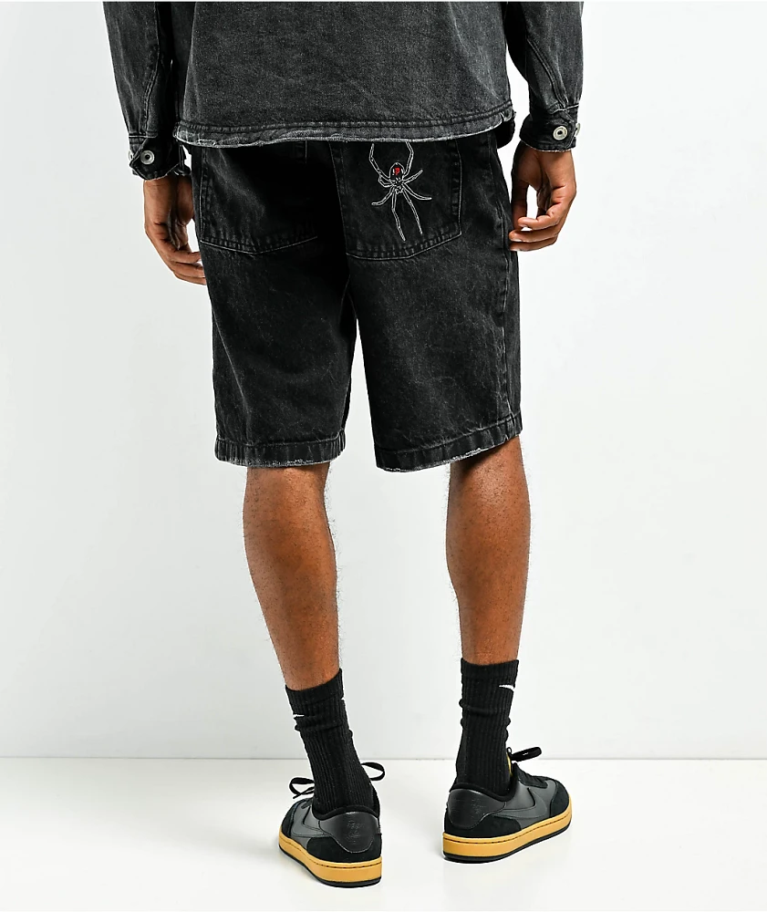 Primitive Temptation Black Wash Denim Shorts at Hamilton Place in