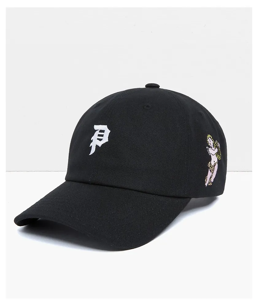 Black strapback best sale baseball cap