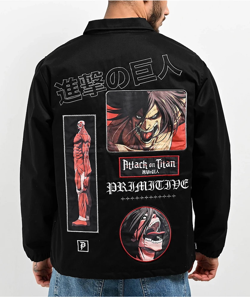 Primitive x Attack On Titan Black Jacket | Arden Fair