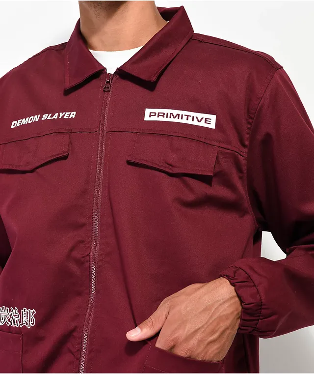 Maroon new arrivals utility jacket