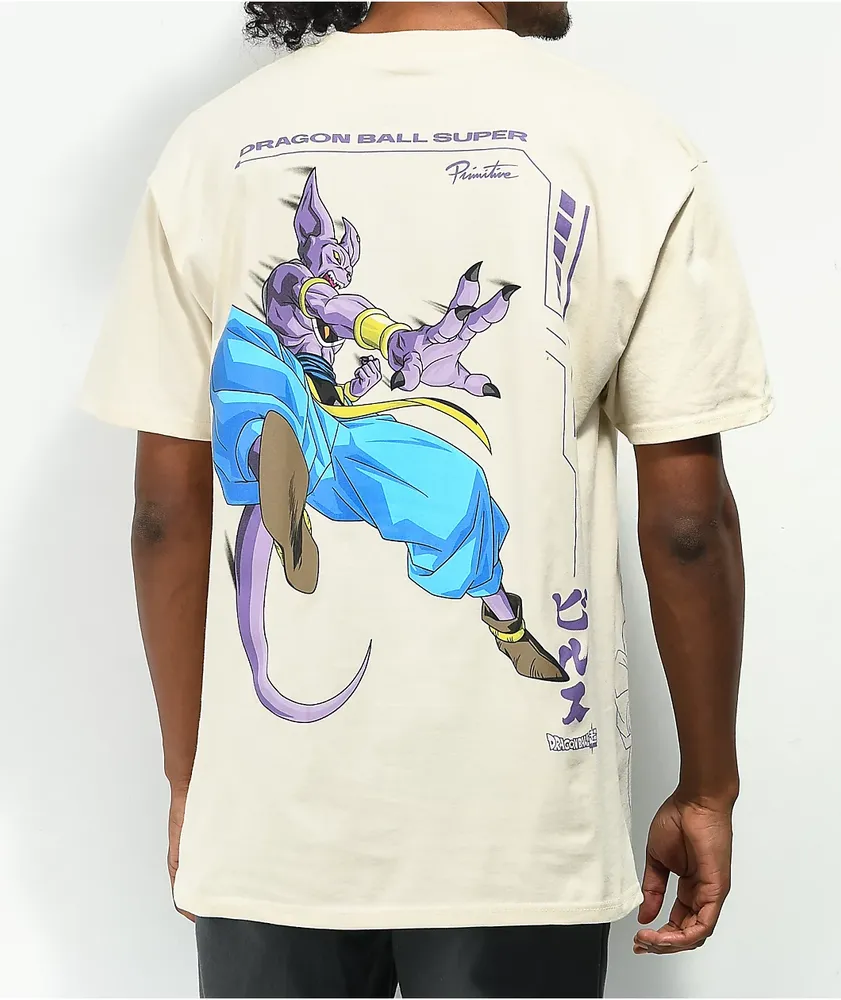 Primitive x Dragon Ball Super Beerus Attack Cream T Shirt Pueblo