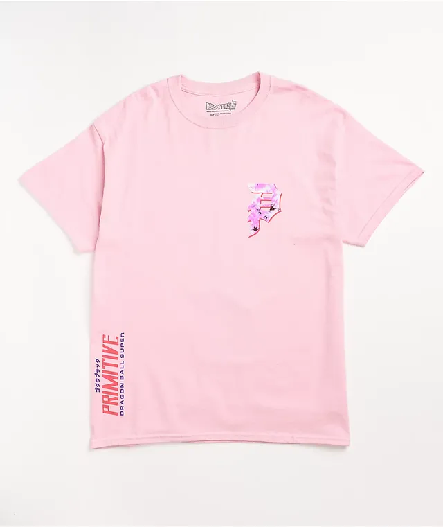 Primitive x Dragon Ball Super Goku Black Rose Pink T Shirt