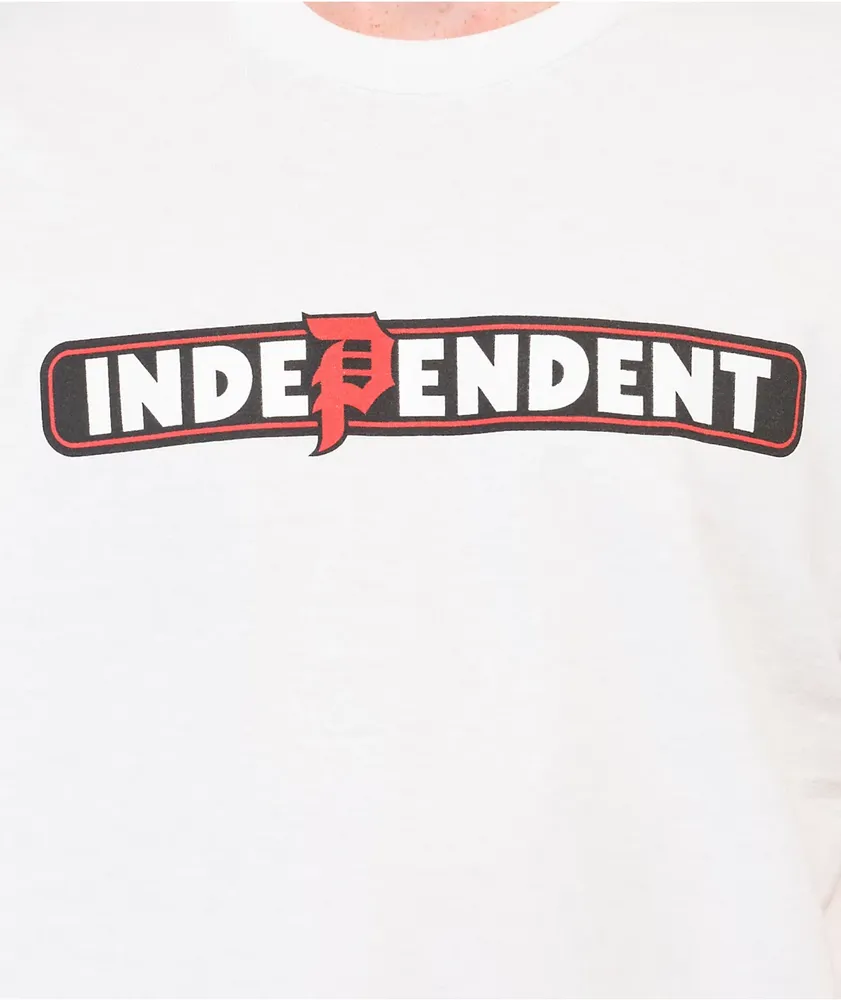 Primitive x Independent Bar White T Shirt Coquitlam Centre
