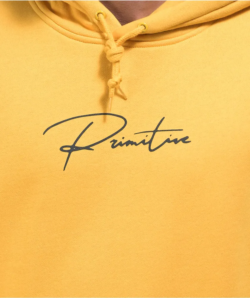 Yellow primitive hoodie clearance
