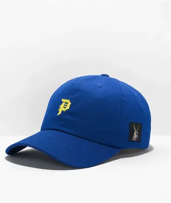 Casquette Primitive Skateboard 'Here Comes Trouble' - Bleue, Réglable Strapback, Neuve