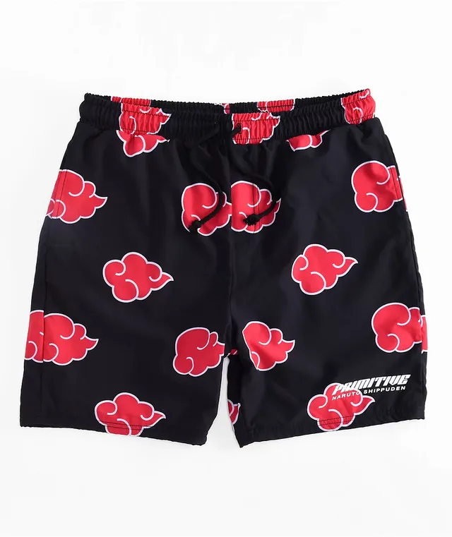 Primitive x Naruto Akatsuki Black Board Shorts | MainPlace Mall