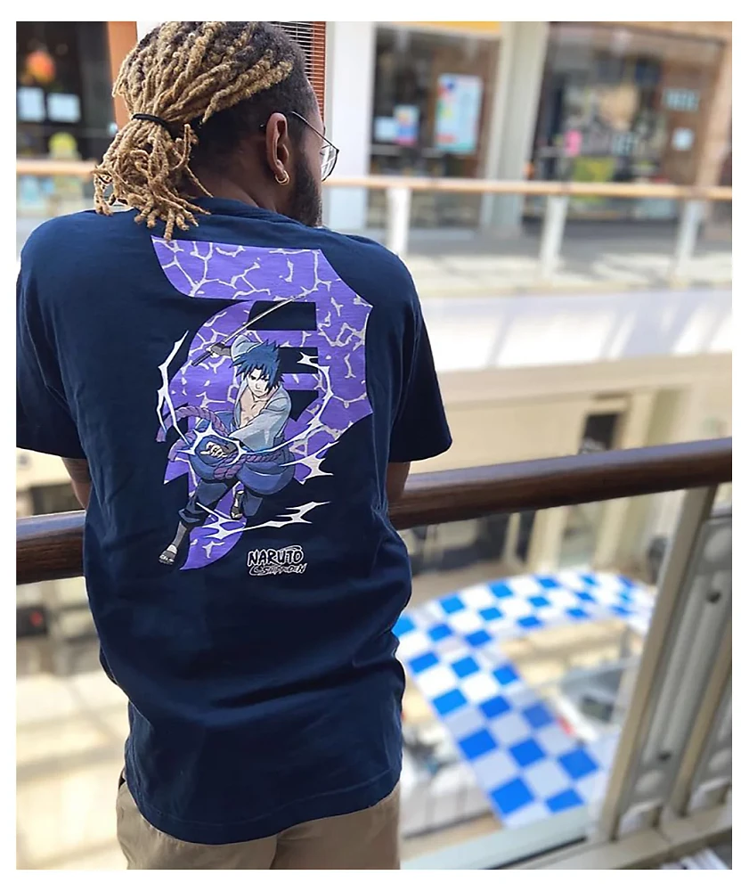 SASUKEN　 Primitive x Naruto Sasuke P Navy T-Shirt at CoolSprings Galleria