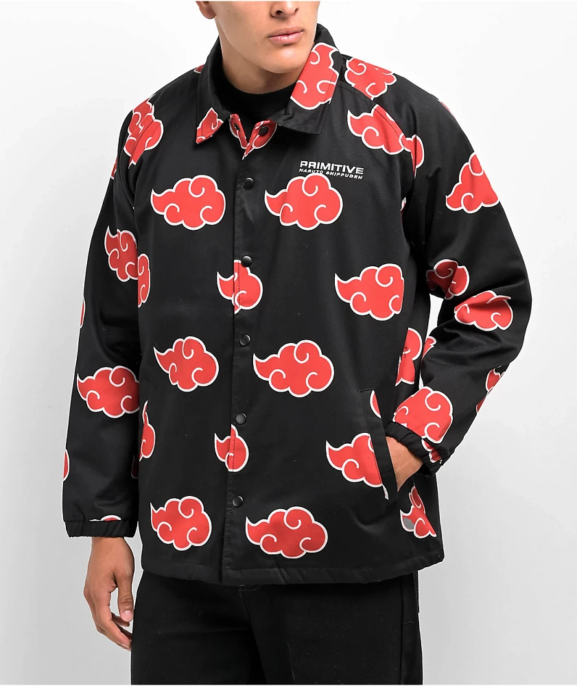 Primitive x Naruto Shippuden Akatsuki Black Coaches Jacket at