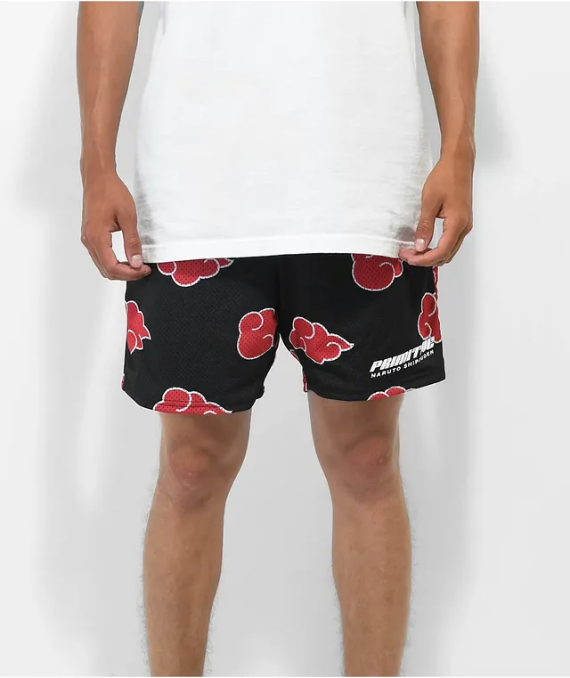 Primitive x Naruto Shippuden Akatsuki Black Mesh Shorts